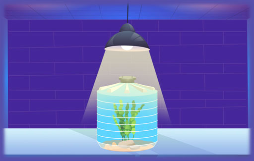 Apply knowledge based on experiments set-ups, that light intensity affects the amount of oxygen to predict light intensity using oxygen level.