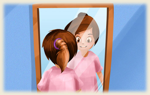 Identify the ray diagram that correctly shows how a person can see an object through a mirror.
